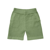 Boys Knit Shorts in Aloe