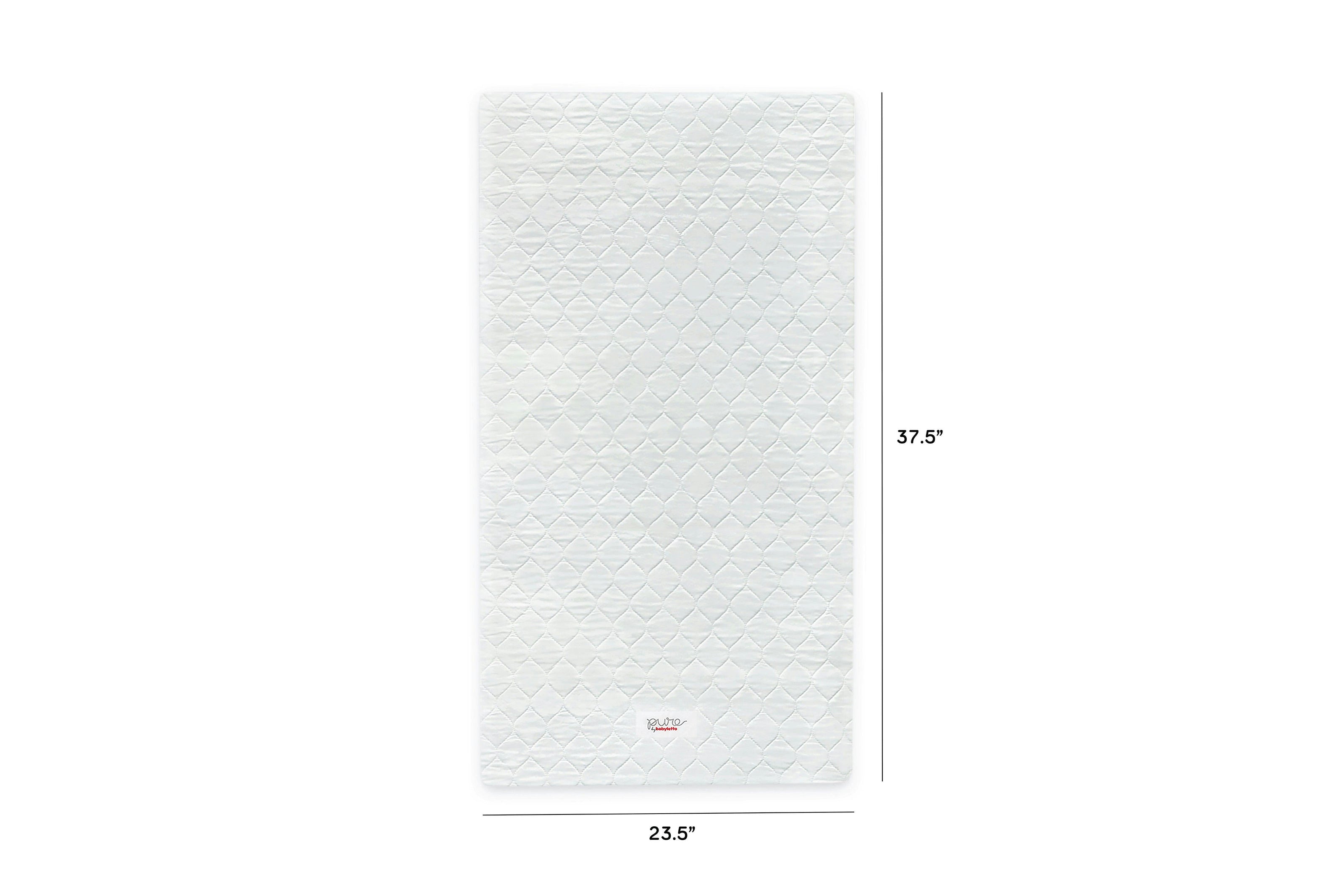 Babyletto Pure Core Non-Toxic Mini Crib Mattress with Hybrid Waterproof Cover