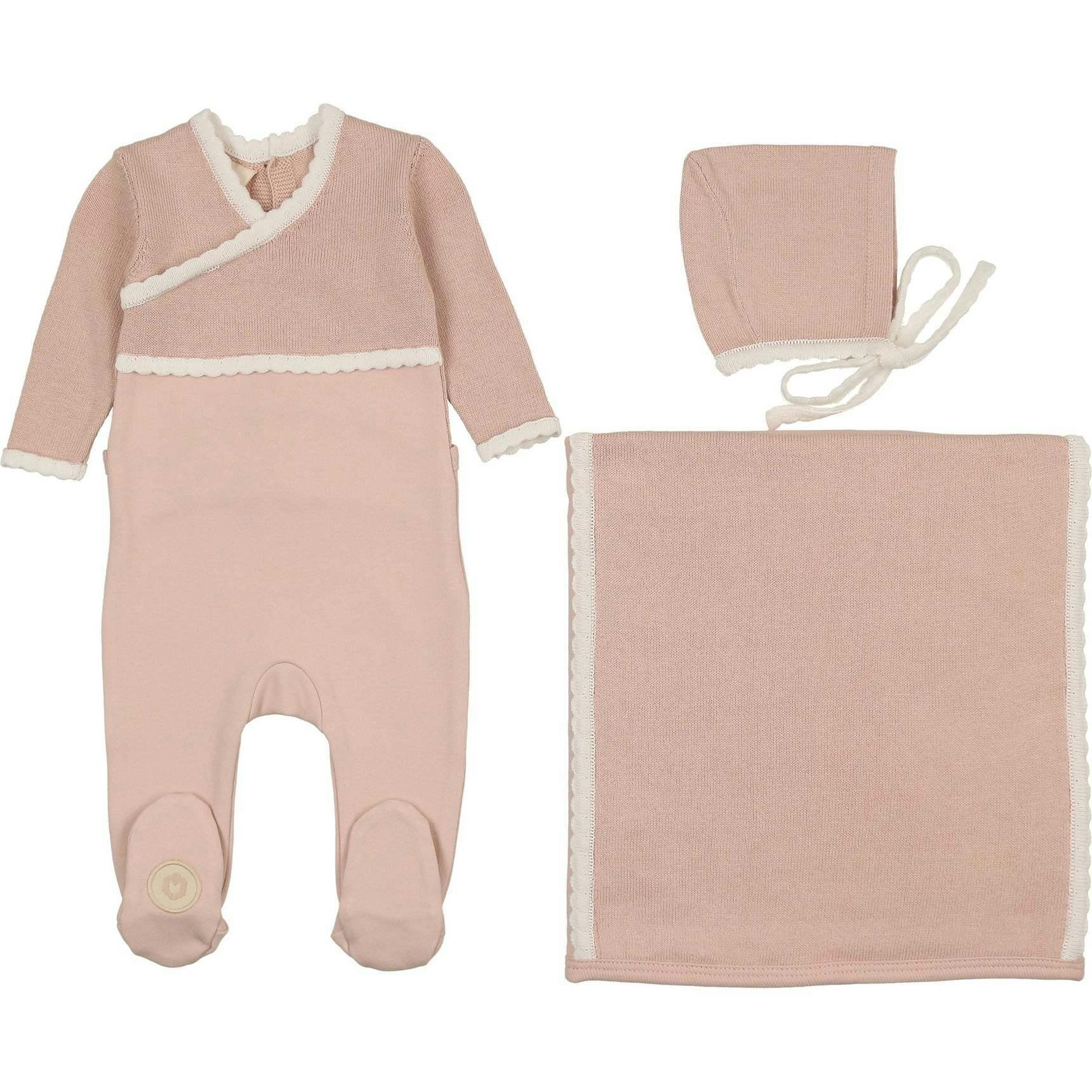 Classic Wrap Layette Set Blue Dawn