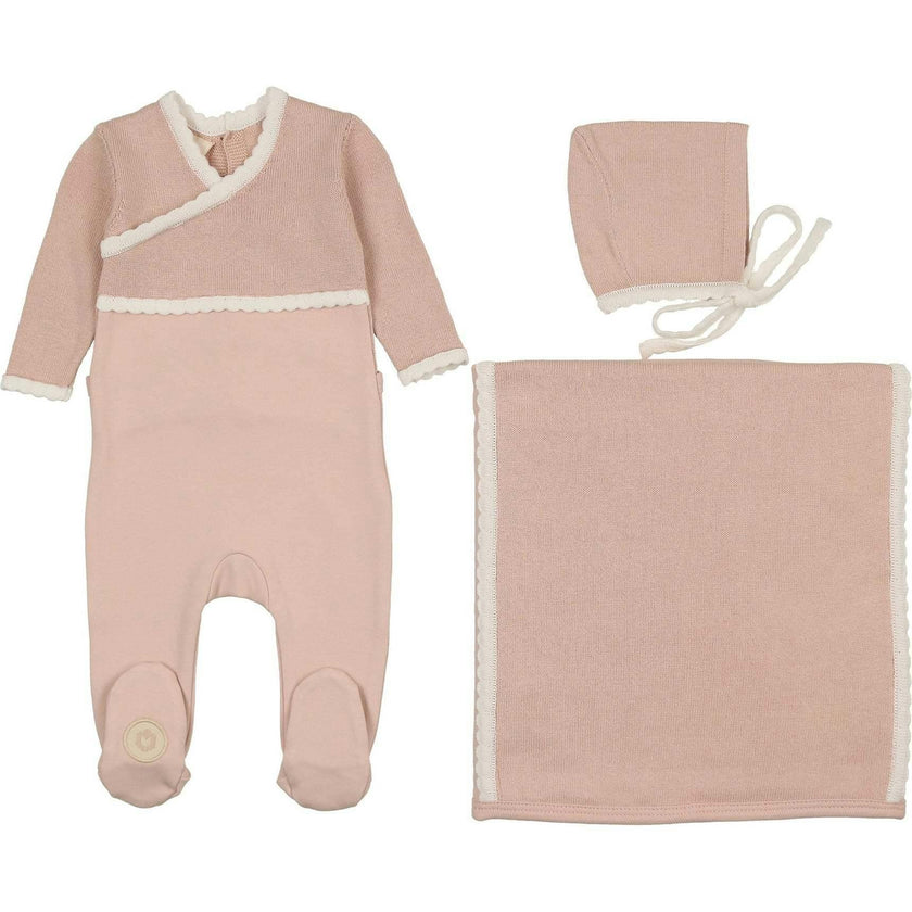 Classic Wrap Layette Set Blue Dawn