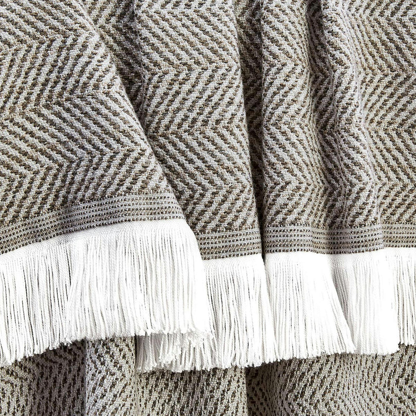 Herringbone Stain Resistant Indoor Outdoor Throw