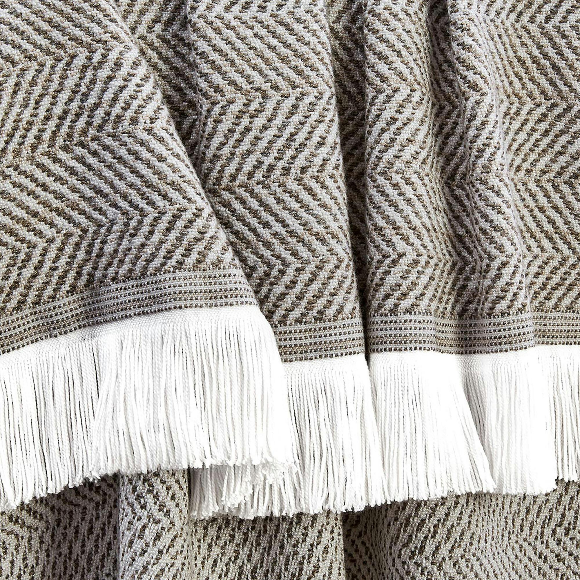 Herringbone Stain Resistant Indoor Outdoor Throw
