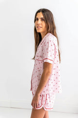 Cherries Woman's Pima Cotton Short Pajama Set