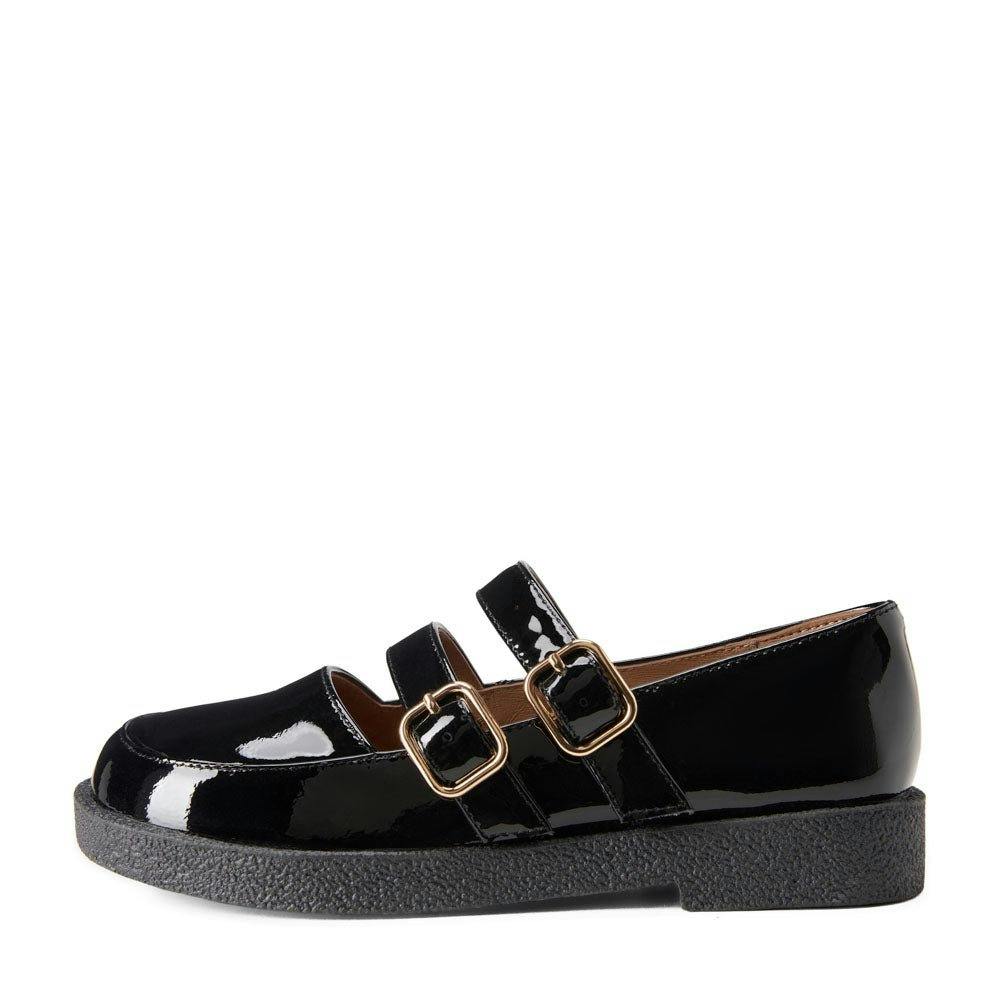 Sloane Glossy Round Toe Mary Jane Ballet Flats