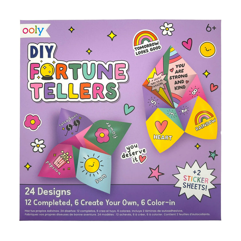 DIY Fortune Tellers Activity Kit - 24 Designs - 2 Sticker Sheets