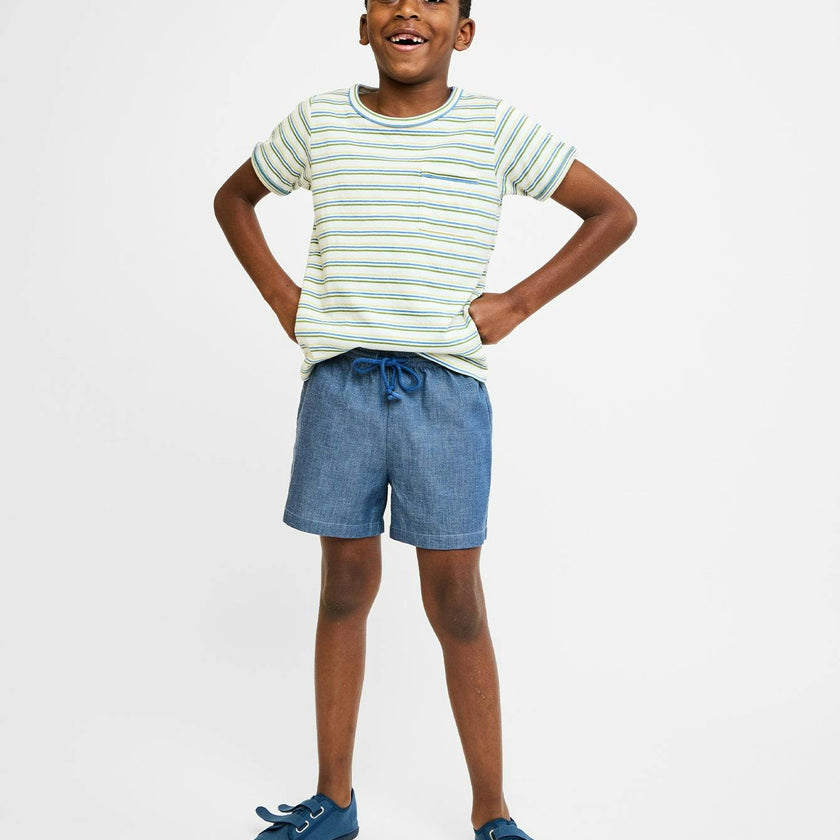 Willie T-Shirt, Butter Triple Stripe