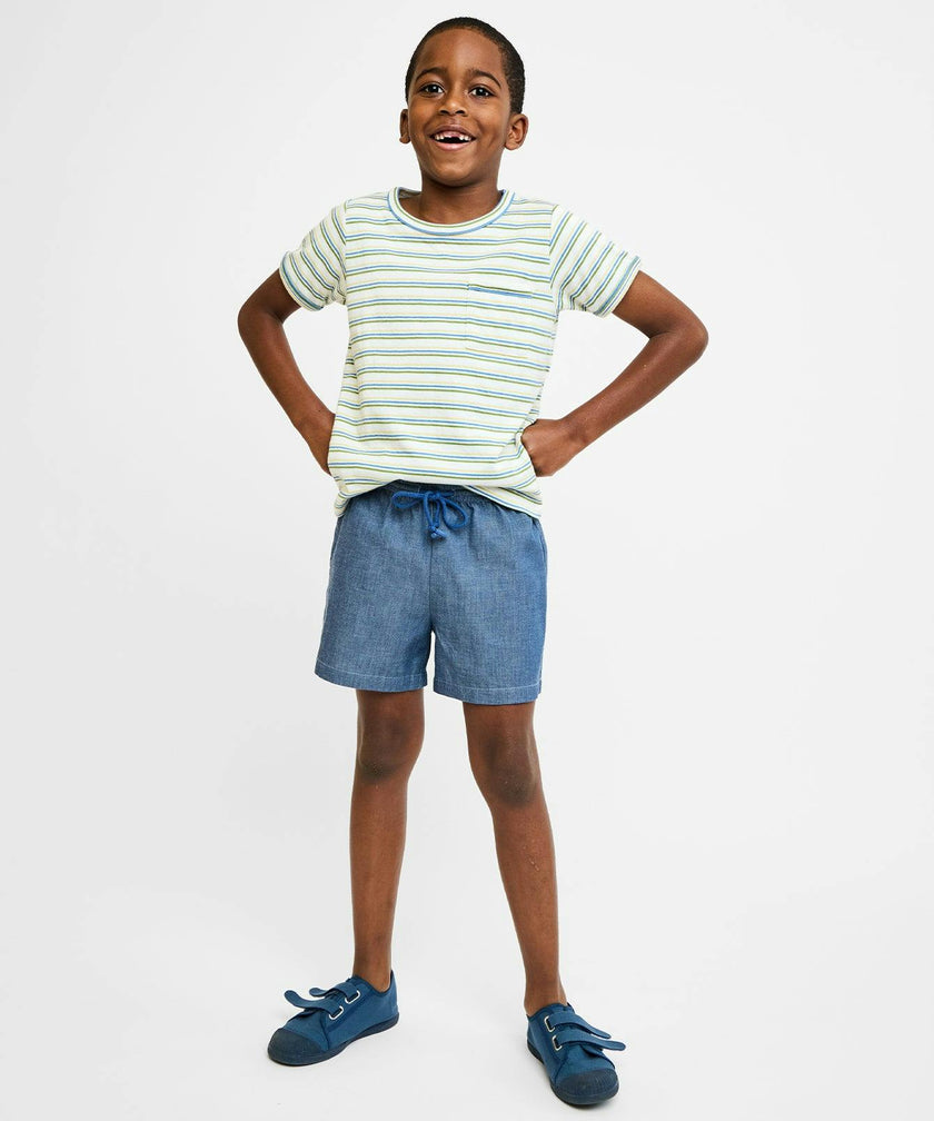 Willie T-Shirt, Butter Triple Stripe