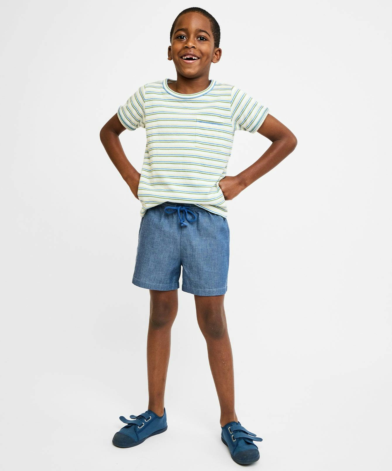 Willie T-Shirt, Butter Triple Stripe