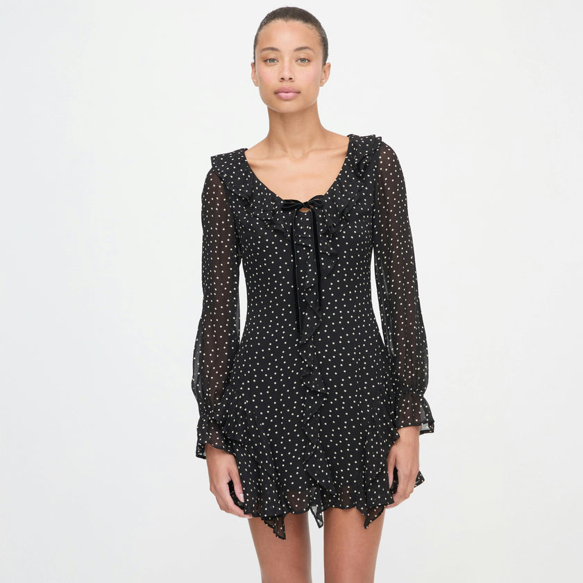 The Bridget Dress - Black Polka Dot