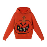 Boys (4-7) Holiday Hooded Sweater | Jack-O'-Lantern