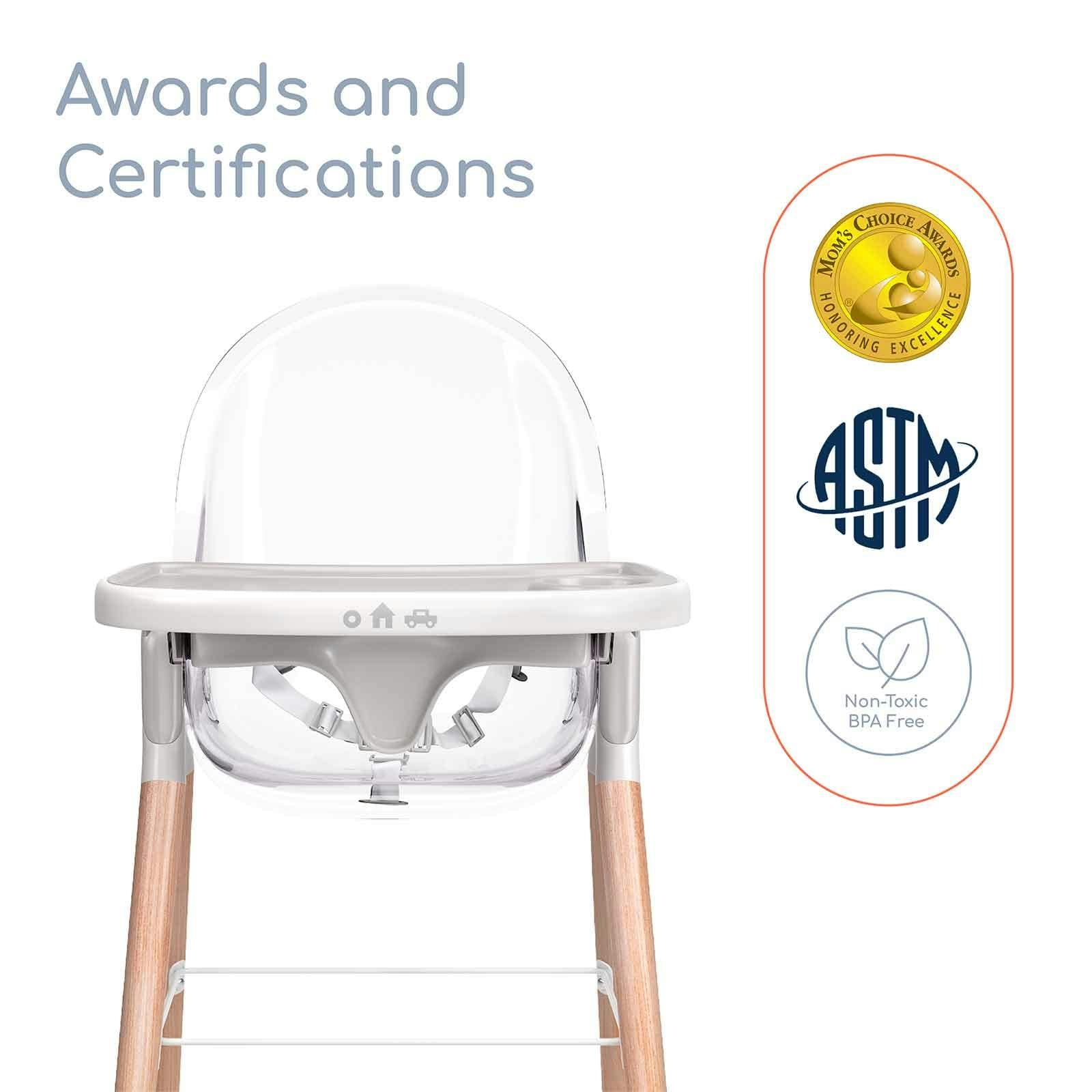 Children of Design 6 in 1 Classic High Chair with Cushion