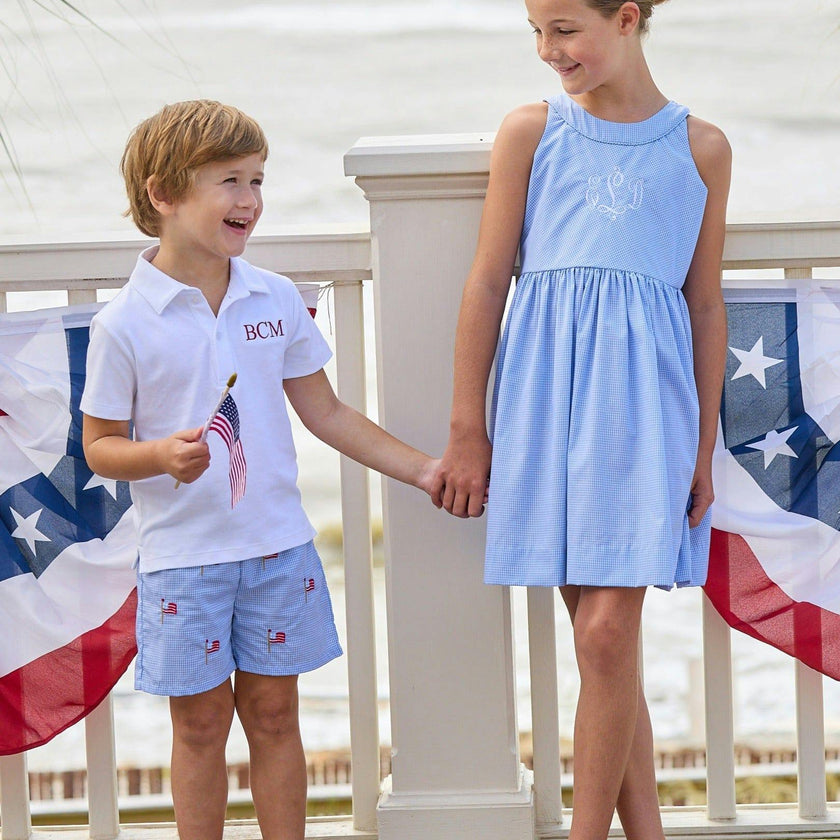 Embroidered Basic Short - Flags