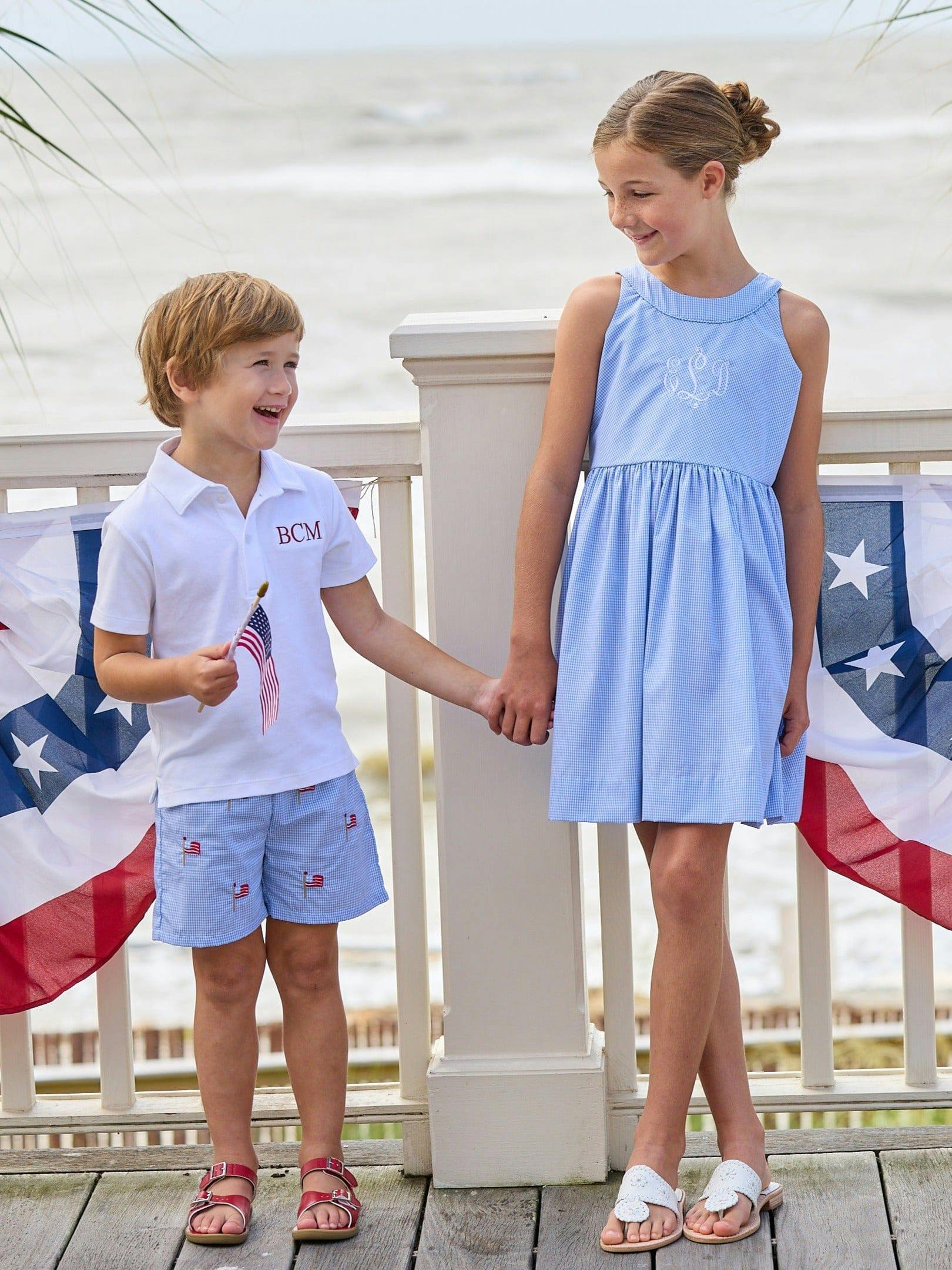 Embroidered Basic Short - Flags