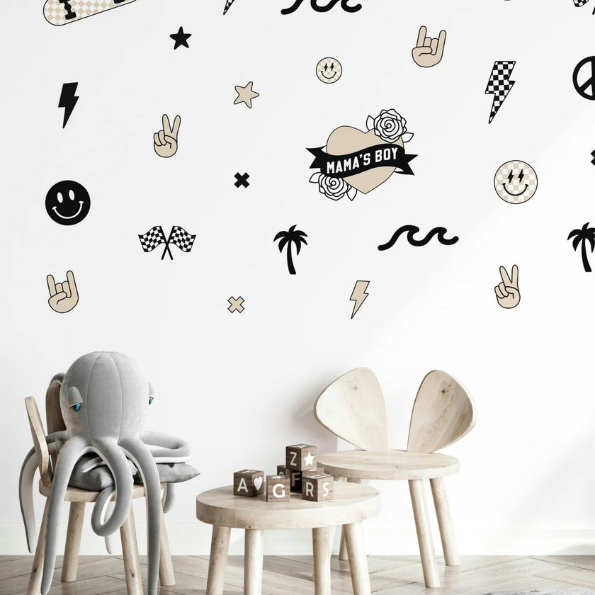 Peel & Stick Fabric Wall Stickers