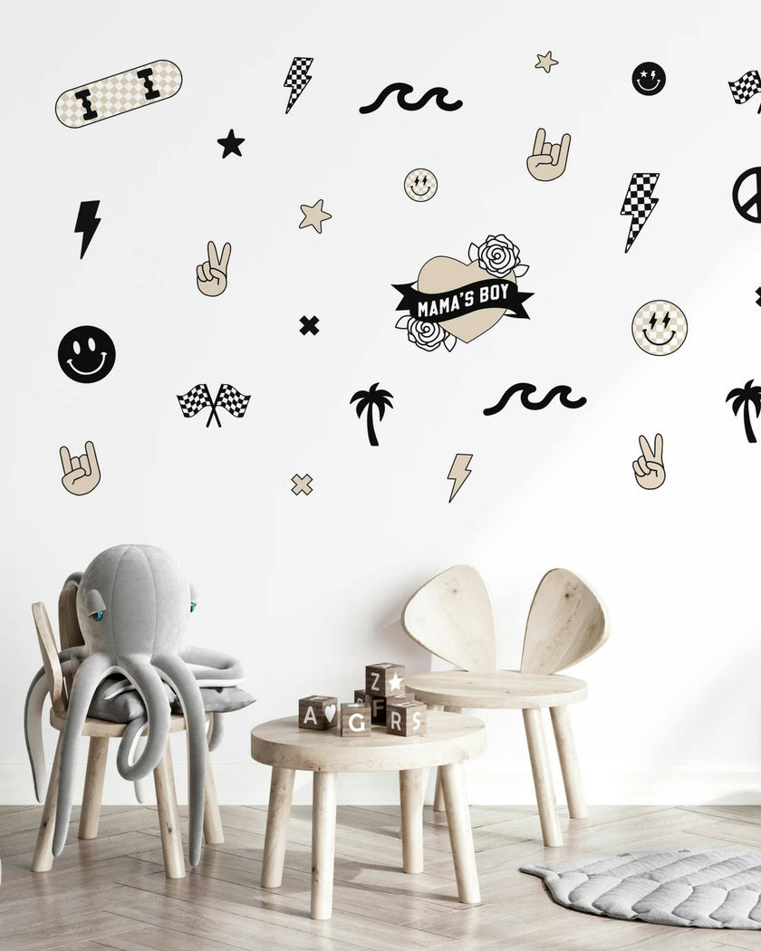 Peel & Stick Fabric Wall Stickers
