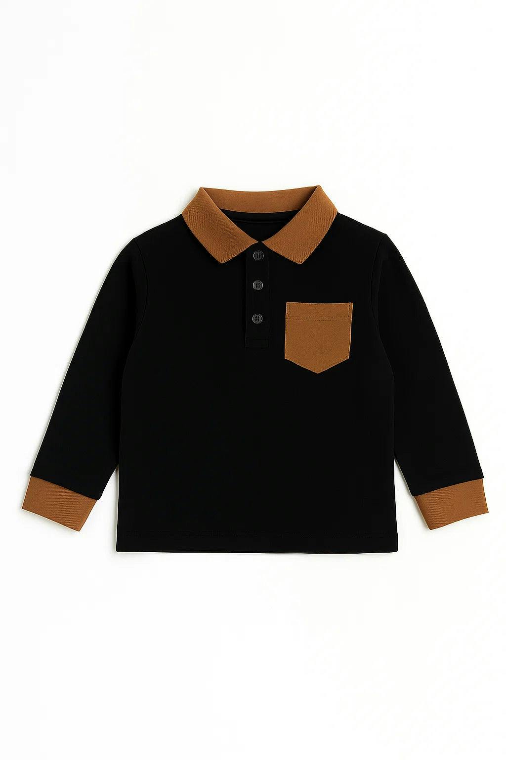 Boys Long Sleeve Pocket Polo