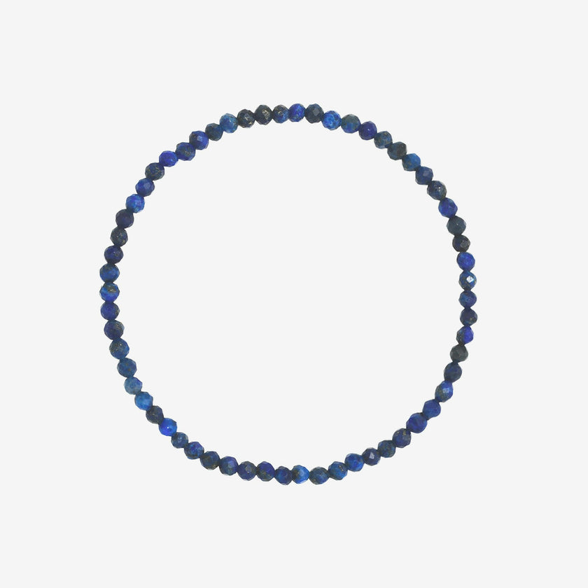 Blue Lapis Bead Bracelet