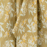 Gold Floral Organic Cotton Muslin Two-Piece Burp Cloth Set