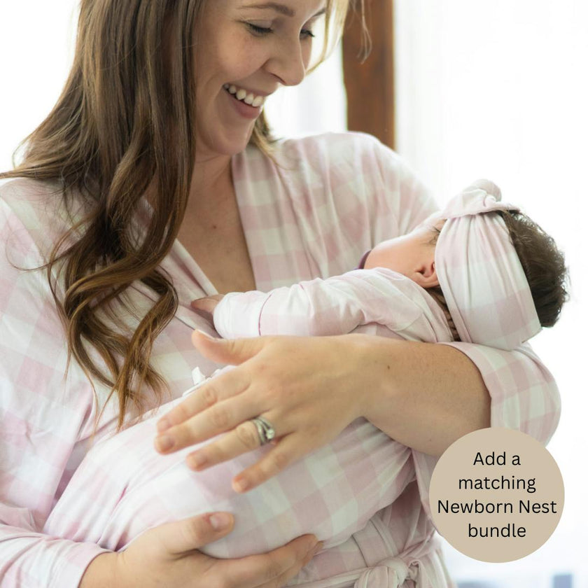 Mommy Robe - Sunday Picnic Pink Blush