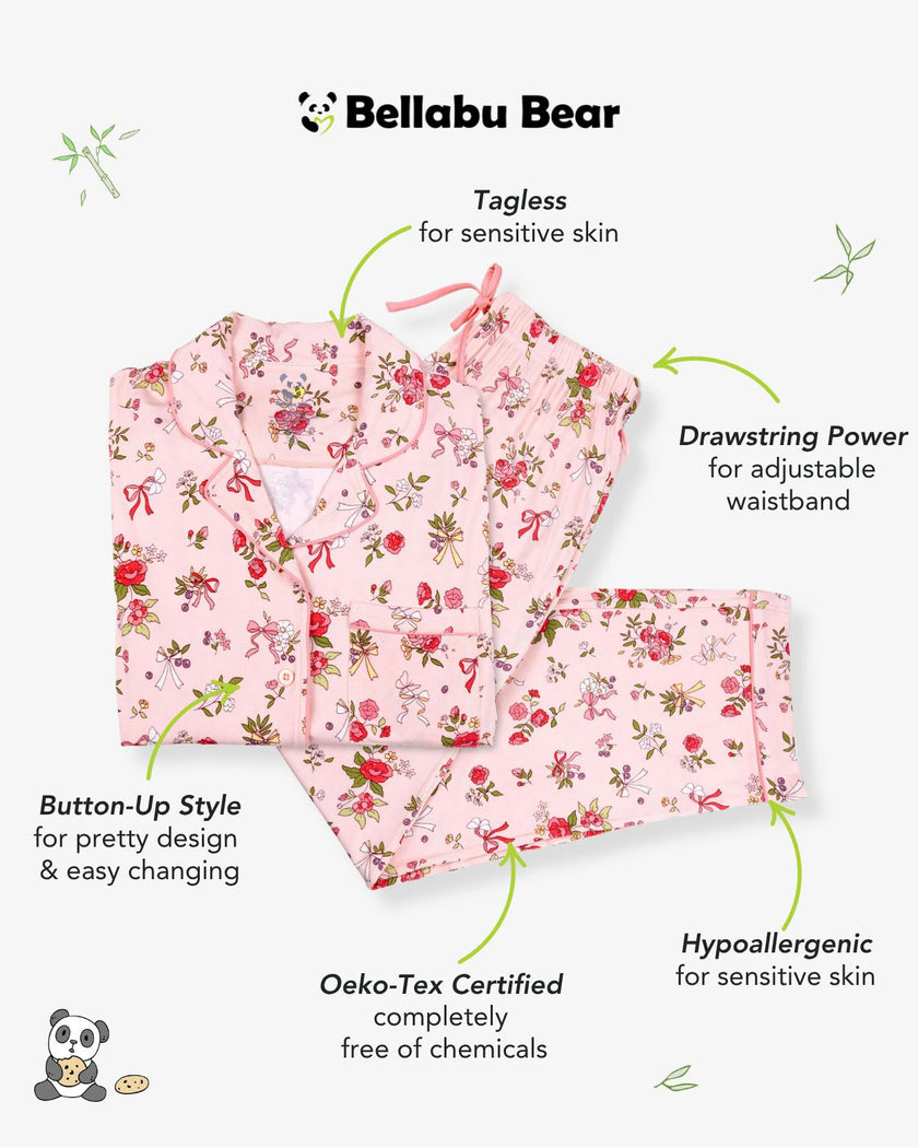 Bows & Blooms Bamboo Women's Pajama Set