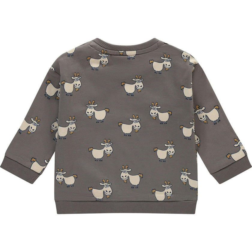 Allover Goat Print Sweatshirt