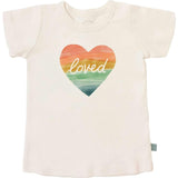 graphic tee | loved rainbow heart