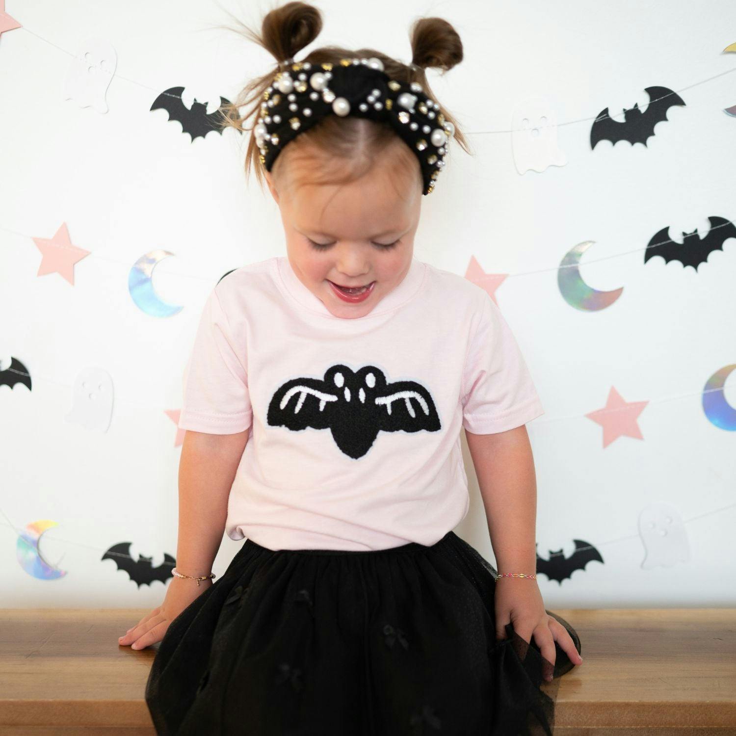 Bat Patch Halloween Short Sleeve T-Shirt