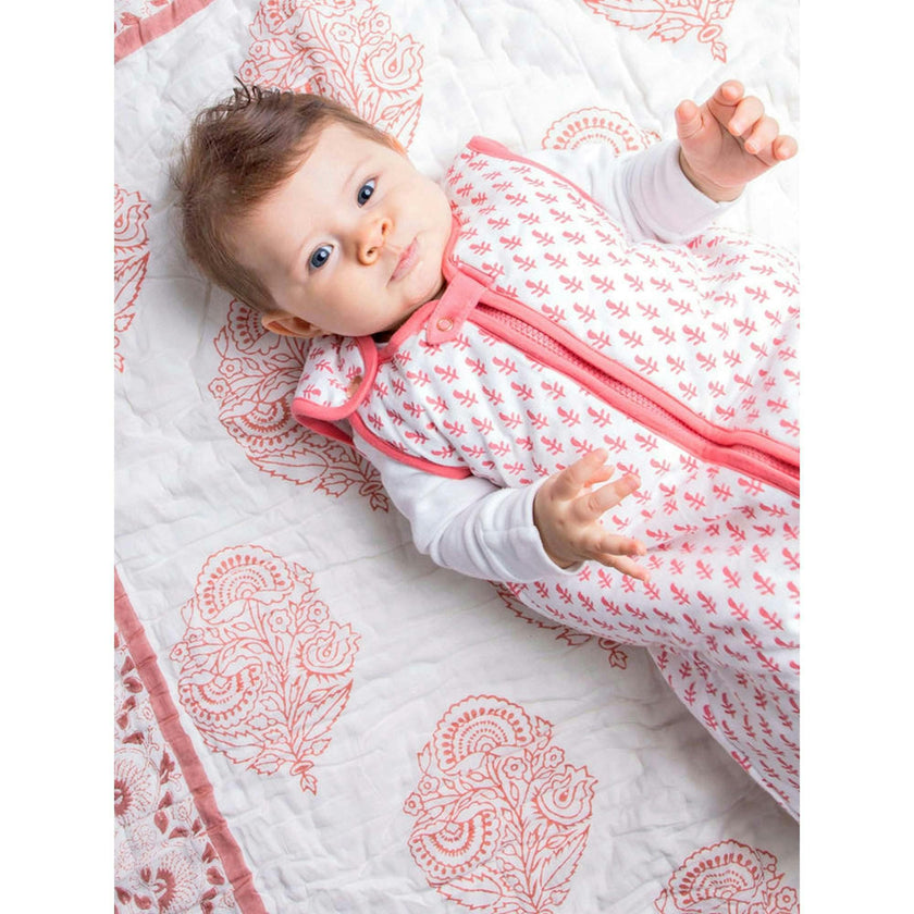 Block-Printed Cotton Crib Quilt