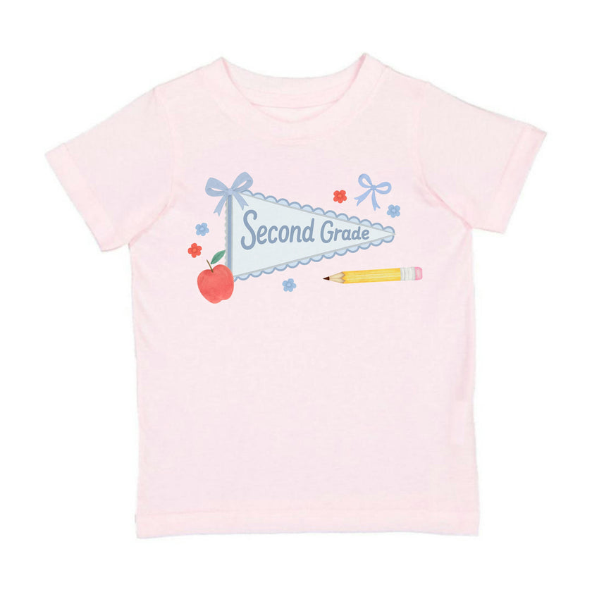 Second Grade Bow Pennant Short Sleeve T-Shirt