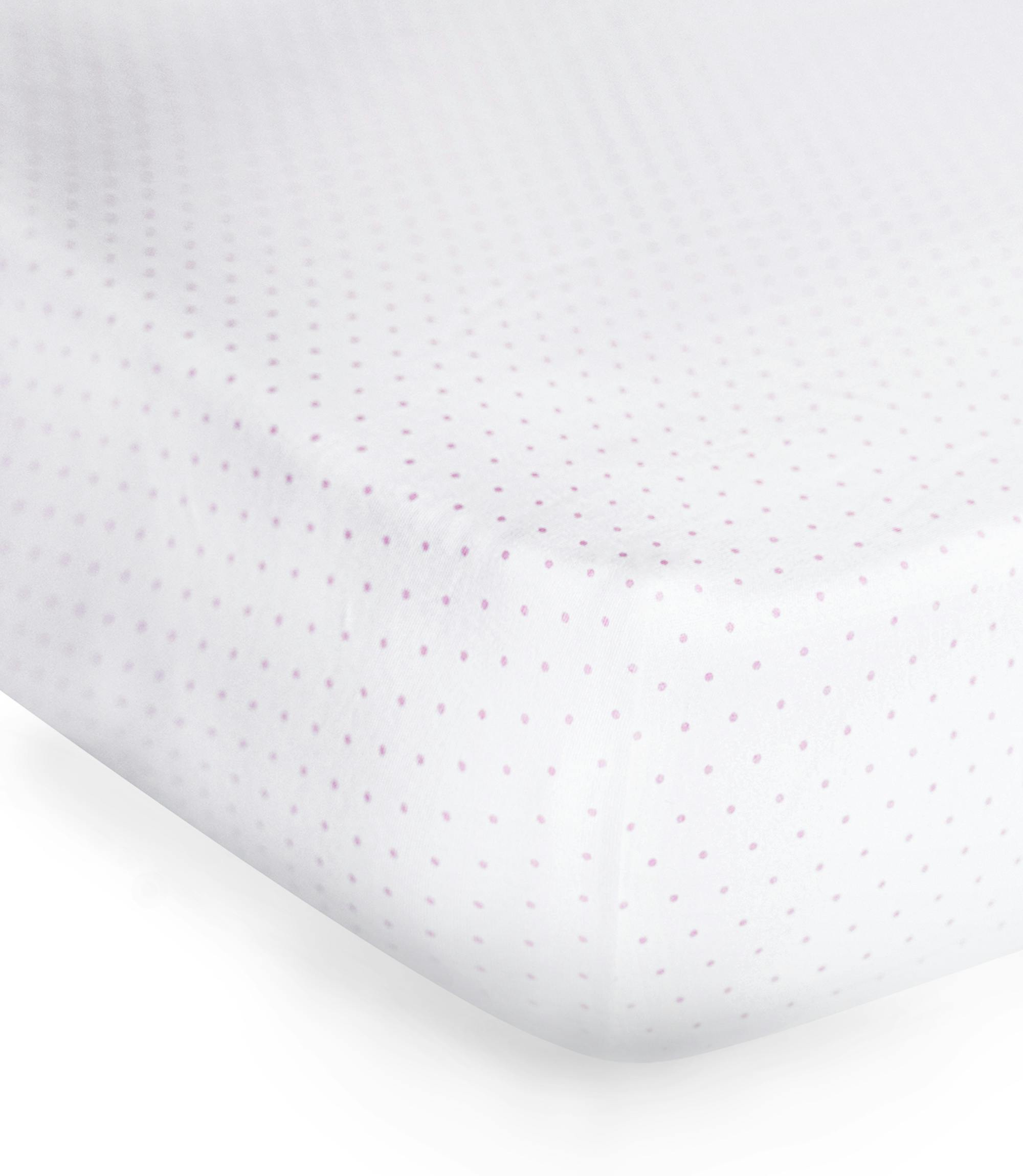 Peruvian Pima Cotton Mini Crib & Pack 'n Play Fitted Sheet – Pink Dots