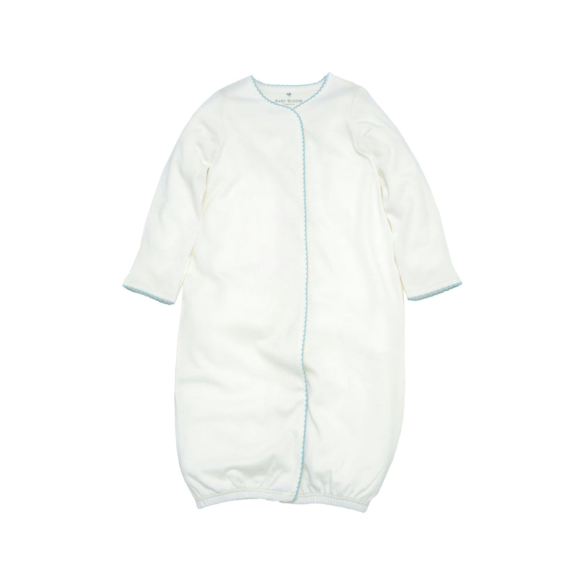 Organic Pima Baby Gown Baby Blue