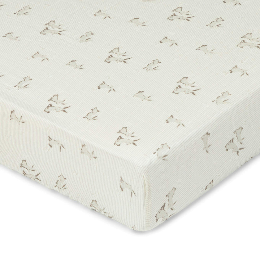 Avery Bunny Organic Cotton Fitted Crib Sheet