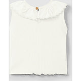 Ruffle Collar Ribbed Tank