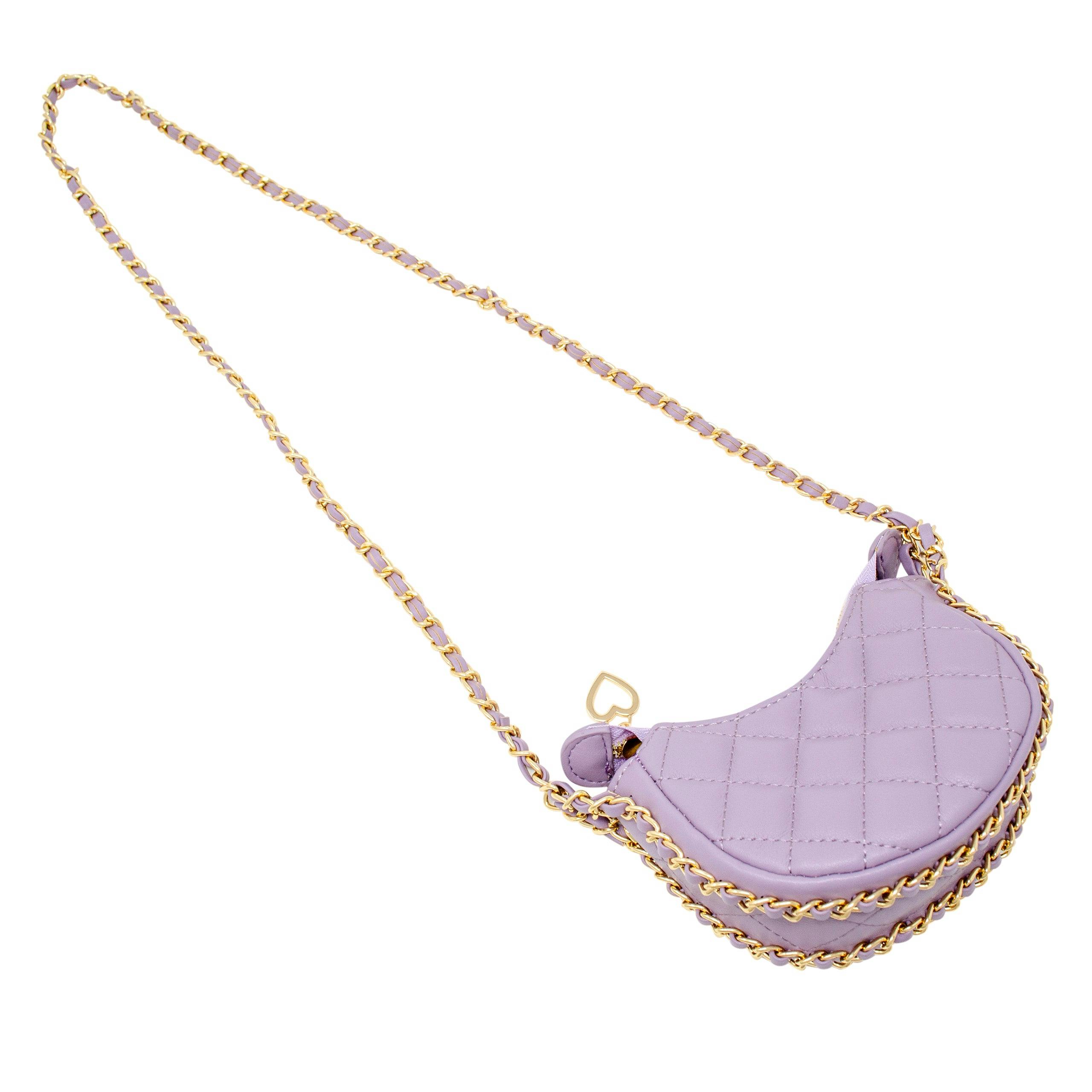 Tiny Quilted Chain Wrapped Hobo Bag