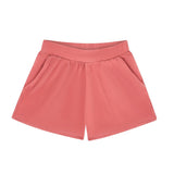 women's sailor red french terry shorts
