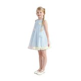 Blue Serenelle Floral Embellished Tulle Dress