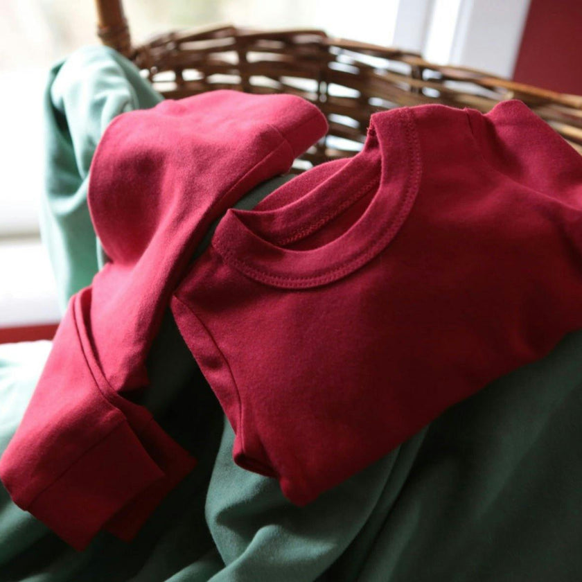 baby pajamas | scarlet red