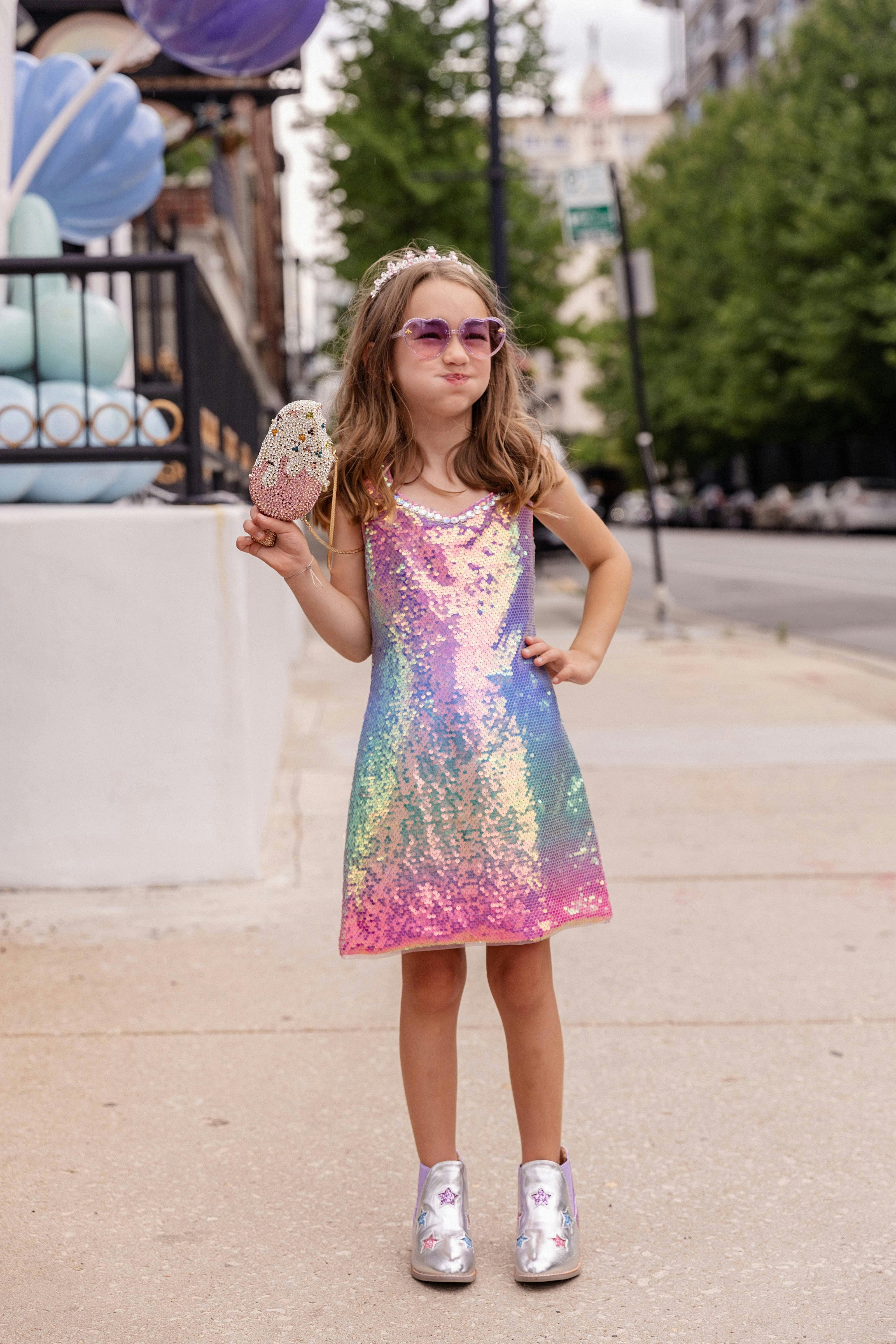 Rainbow Sunset Gem Dress