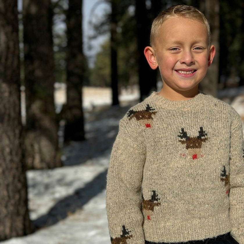 RUDY Beige reindeer Sweater