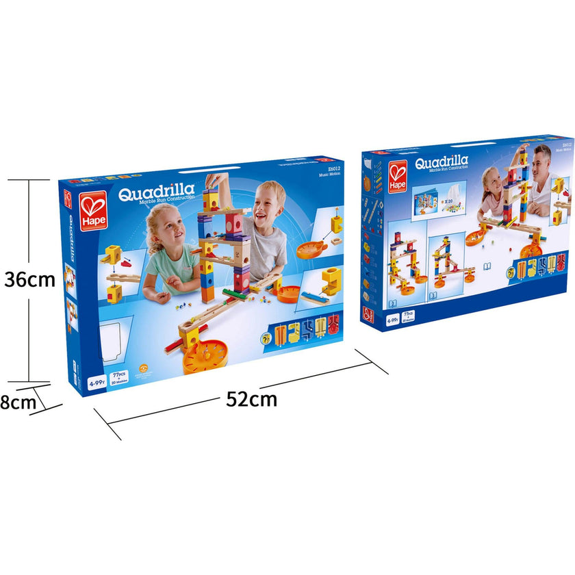 Quadrilla Wooden Marble Run Construction Playset