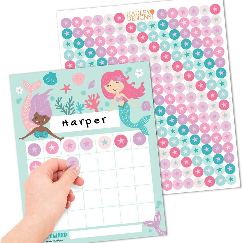 Mermaid Kids Chore Chart