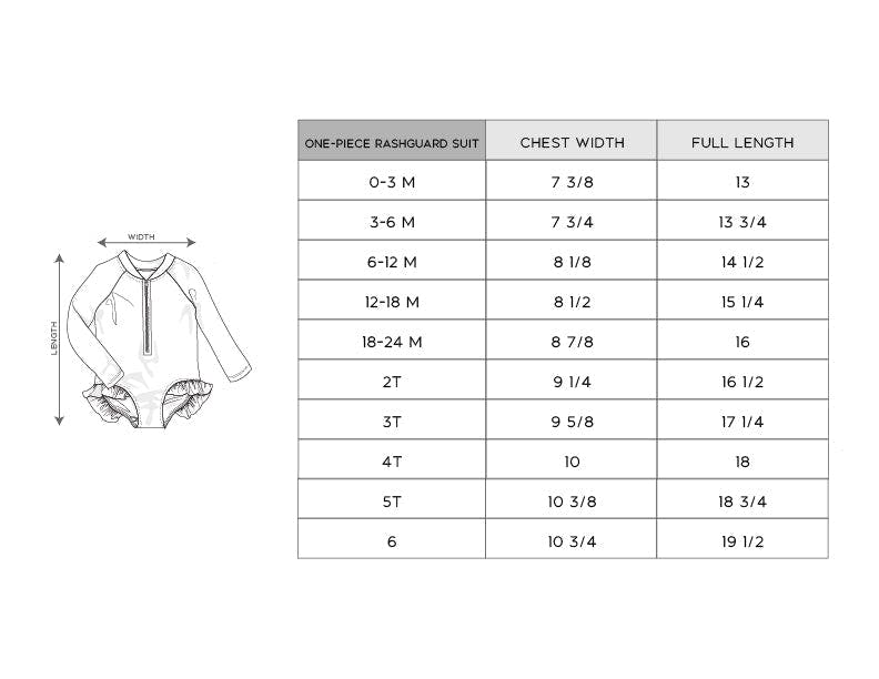Girl's One-Piece Ruffle Rash Guard Swimsuit