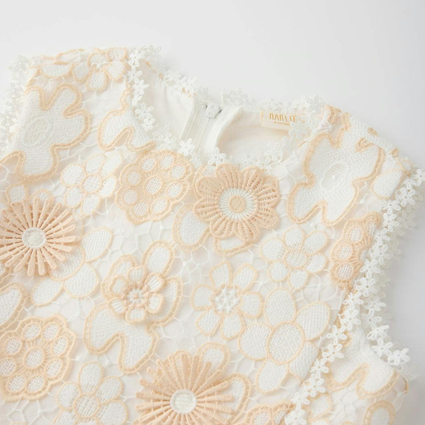 Haley Embroidered Frill Maxi Dress