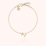 Initial Bracelet, 14k Yellow Gold Filled