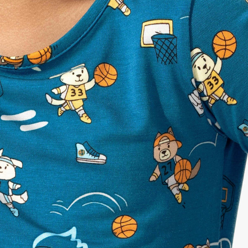 Basketball Pups Bamboo Kids Pajamas
