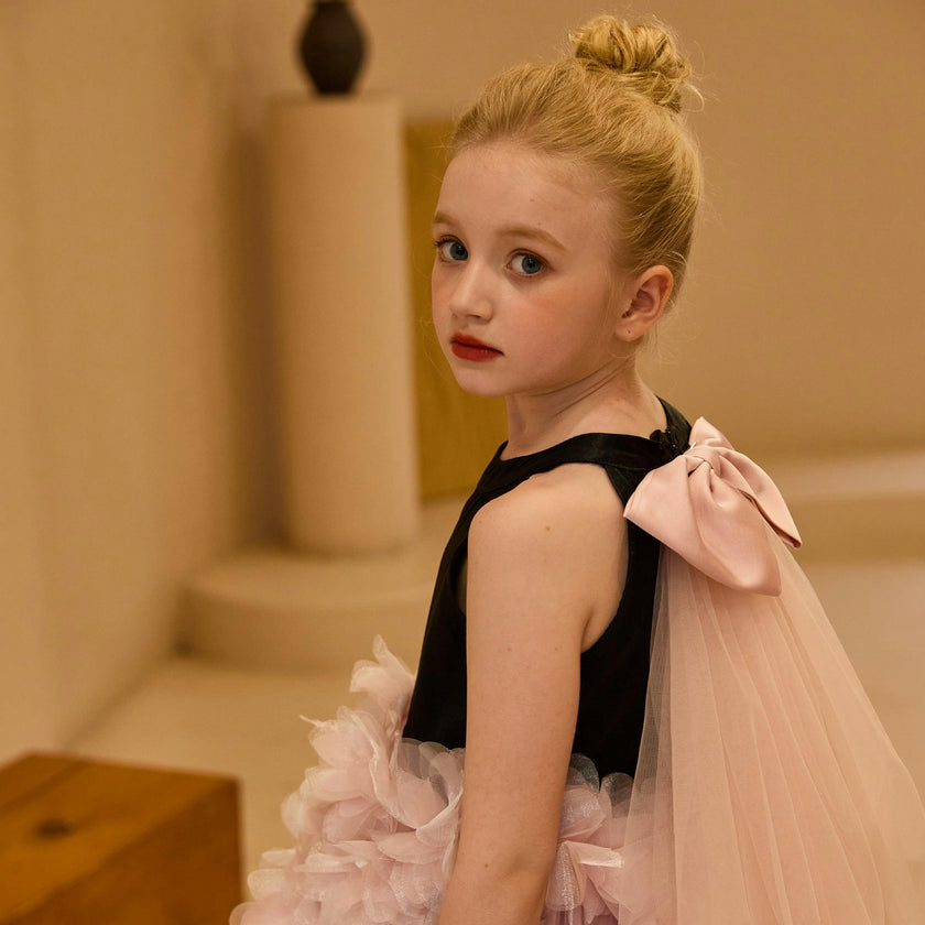 Pink Valentina Tulle Bow Gown