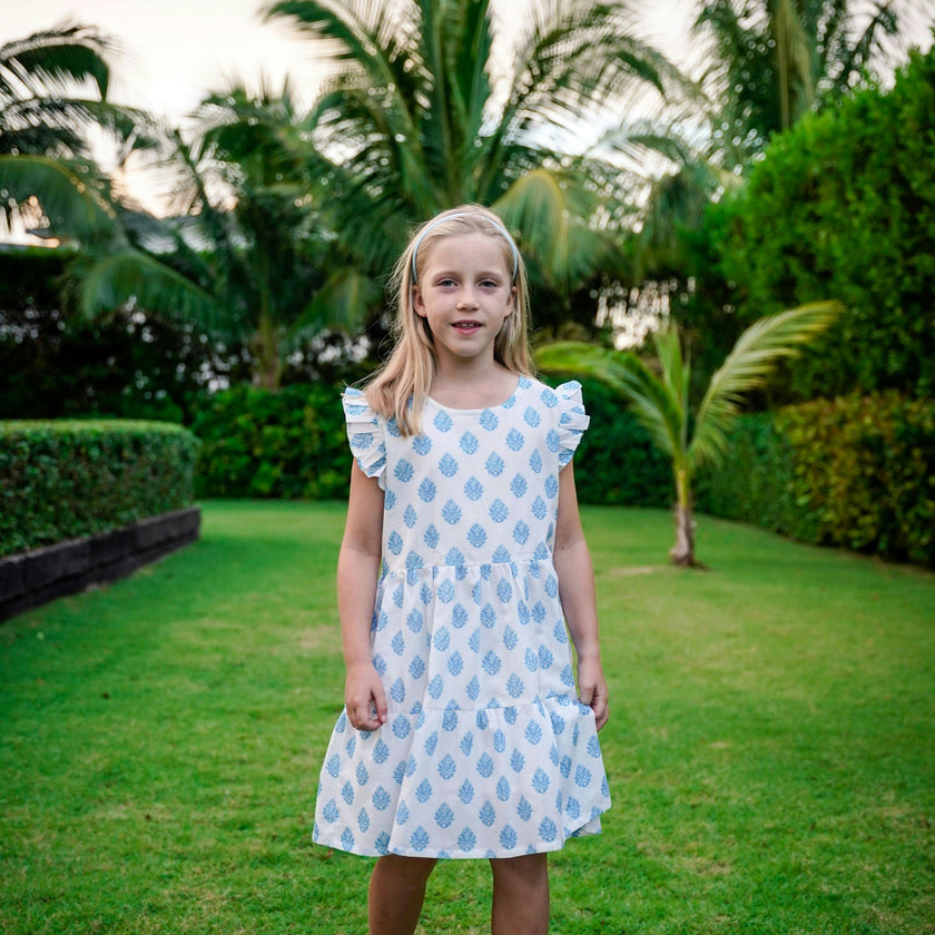 Damask Summer Tier Dress