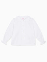 White Dameras Long Sleeve Girl Shirt
