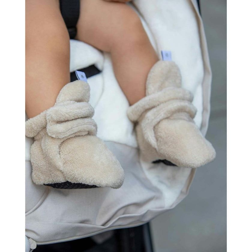 Plush Baby Booties With Anti-Slip Grip Soles