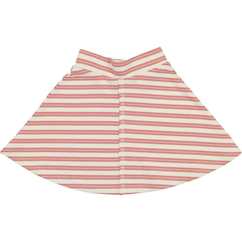 Horizontal Striped A-Line Short Skirt